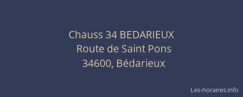 Chauss 34 BEDARIEUX