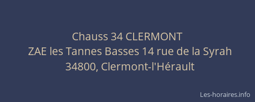 Chauss 34 CLERMONT