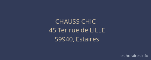 CHAUSS CHIC