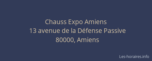 Chauss Expo Amiens