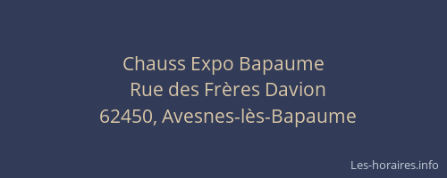 Chauss Expo Bapaume