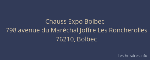 Chauss Expo Bolbec