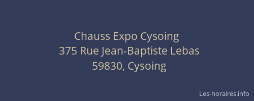 Chauss Expo Cysoing