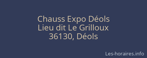Chauss Expo Déols