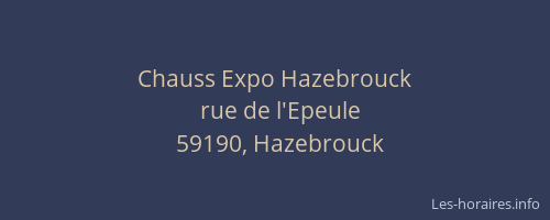 Chauss Expo Hazebrouck