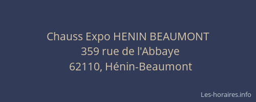 Chauss Expo HENIN BEAUMONT