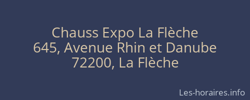 Chauss Expo La Flèche