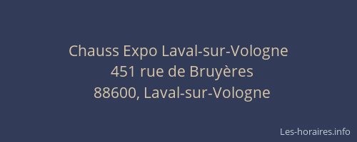 Chauss Expo Laval-sur-Vologne