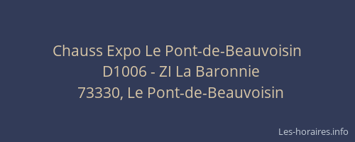 Chauss Expo Le Pont-de-Beauvoisin