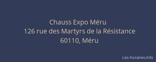 Chauss Expo M&eacute;ru