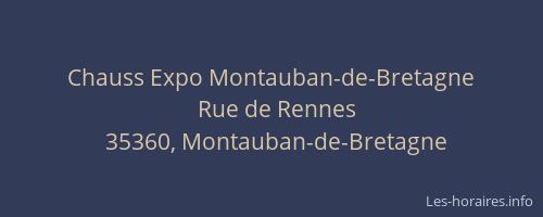 Chauss Expo Montauban-de-Bretagne