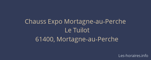 Chauss Expo Mortagne-au-Perche