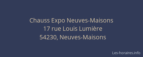 Chauss Expo Neuves-Maisons
