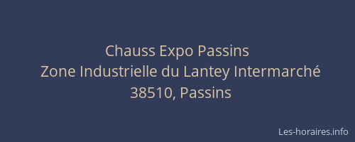 Chauss Expo Passins