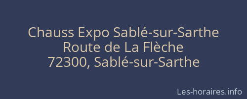 Chauss Expo Sablé-sur-Sarthe