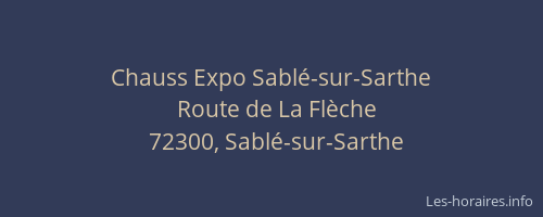 Chauss Expo Sablé-sur-Sarthe