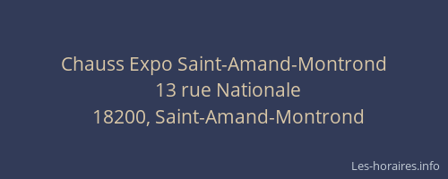 Chauss Expo Saint-Amand-Montrond