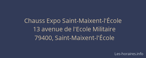 Chauss Expo Saint-Maixent-l'École