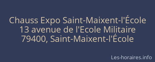Chauss Expo Saint-Maixent-l'École
