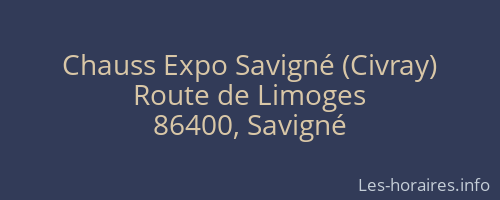 Chauss Expo Savigné (Civray)