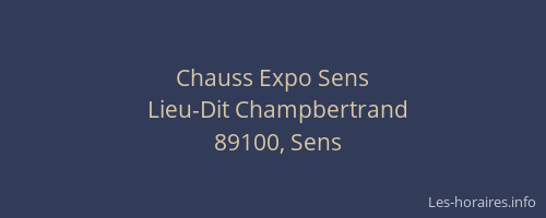 Chauss Expo Sens