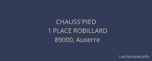 CHAUSS'PIED