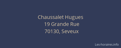 Chaussalet Hugues