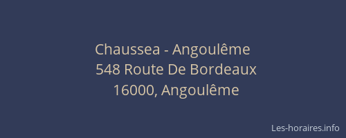 Chaussea - Angoulême