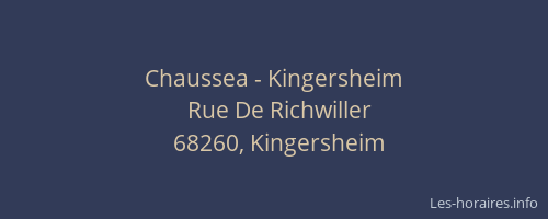 Chaussea - Kingersheim