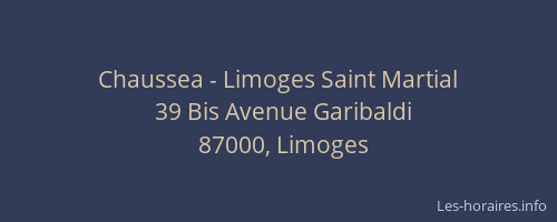 Chaussea - Limoges Saint Martial