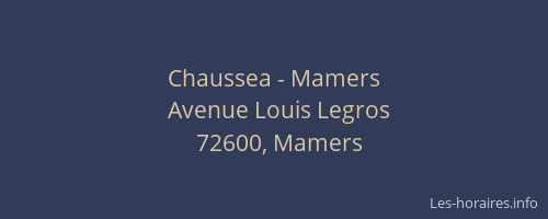 Chaussea - Mamers