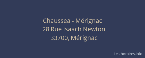 Chaussea - Mérignac