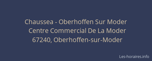 Chaussea - Oberhoffen Sur Moder
