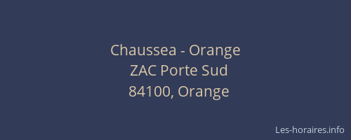 Chaussea - Orange