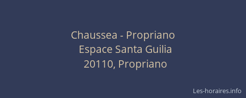 Chaussea - Propriano