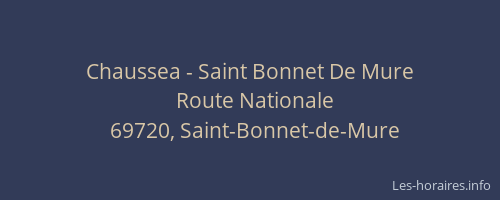 Chaussea - Saint Bonnet De Mure