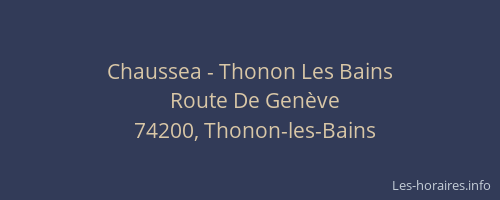 Chaussea - Thonon Les Bains