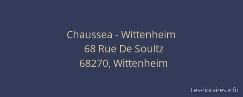 Chaussea - Wittenheim