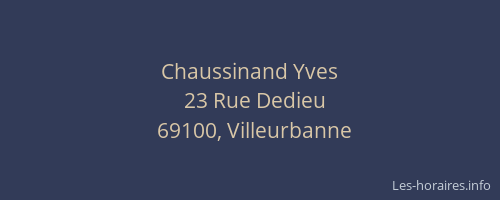 Chaussinand Yves