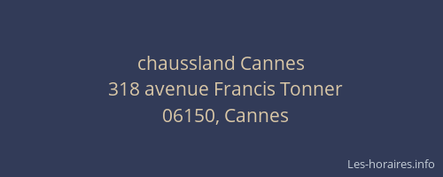 chaussland Cannes