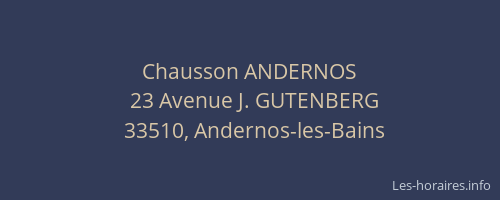 Chausson ANDERNOS