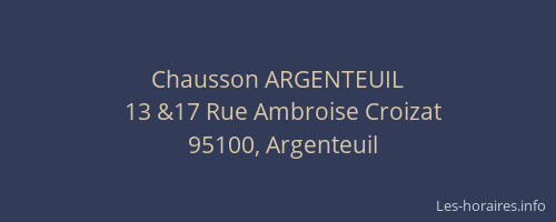 Chausson ARGENTEUIL
