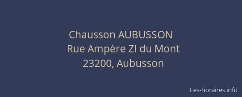 Chausson AUBUSSON