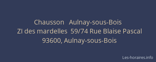 Chausson   Aulnay-sous-Bois