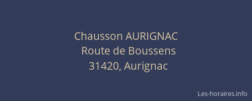 Chausson AURIGNAC
