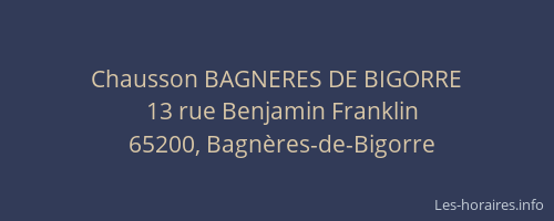 Chausson BAGNERES DE BIGORRE