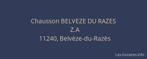 Chausson BELVEZE DU RAZES