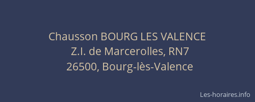 Chausson BOURG LES VALENCE