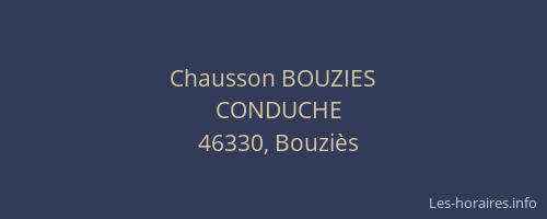 Chausson BOUZIES