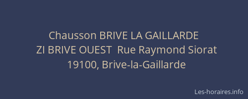 Chausson BRIVE LA GAILLARDE